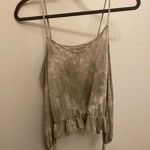 Off the shoulder American Eagle tie die top